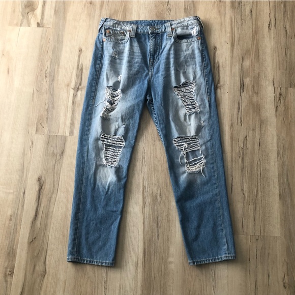 True Religion Women's Blue Distressed Skinny Jeans - Picture 5 of 10